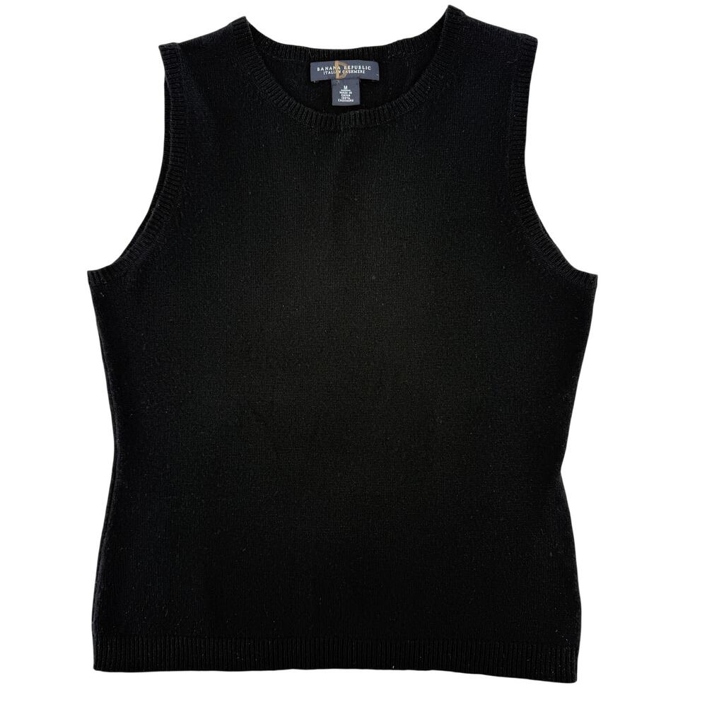 Banana Republic Italian 100% Cashmere Sweater Shell Tank Top Womens Sz Medium
